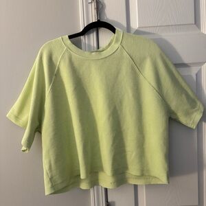 Aerie sweater Light Green Short Sleeve crop top